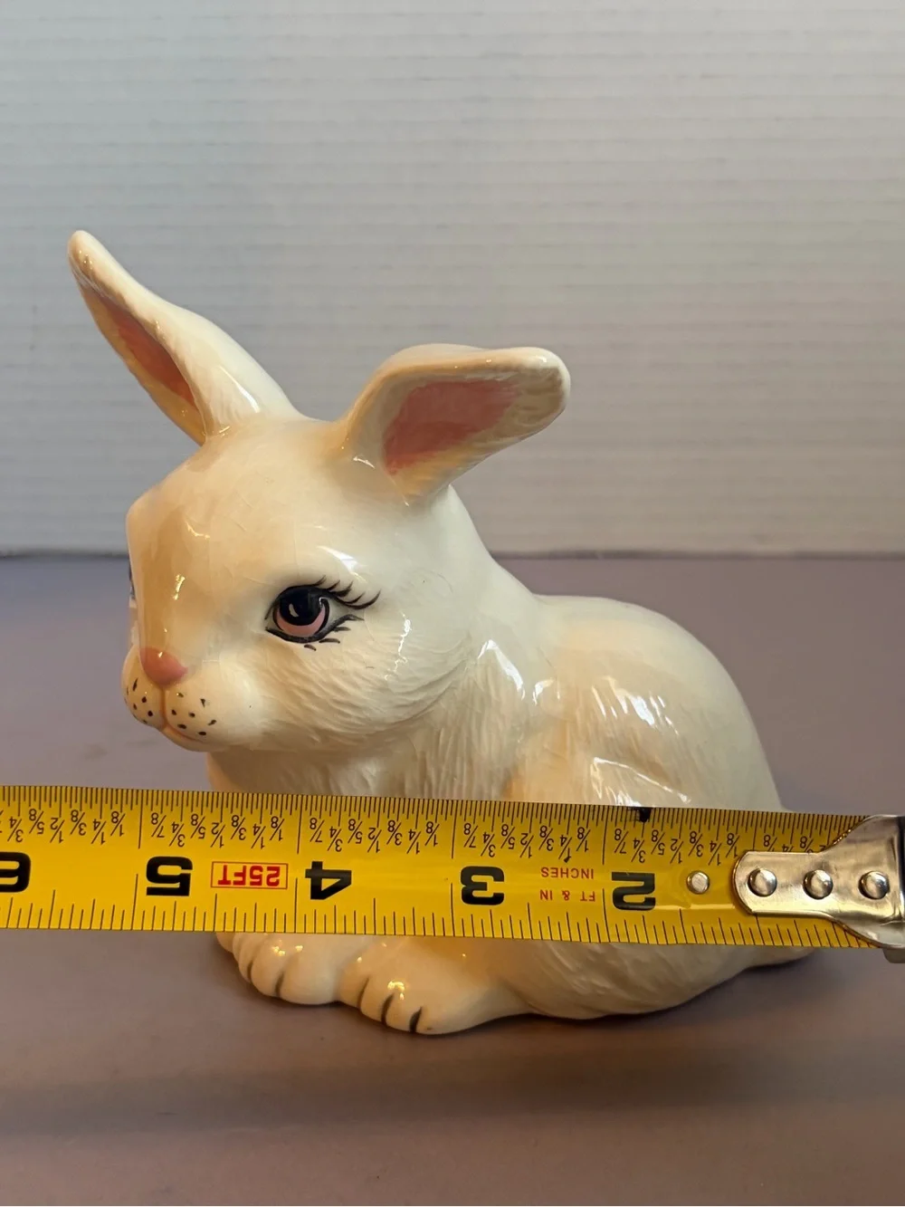 Vintage 1984 Ceramic Bunny Figurine